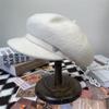 Woll-Barett für Damen Herbst Winter Vintage Gestrickt Warmes Modeaccessoire