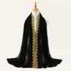 Silk Islamic Turban Long Sequin Wraps Shawl Elegant Women Headscarf  Ladies Turban