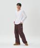 Bibeodeu Pintuck Wide Sweatpants [Brown]