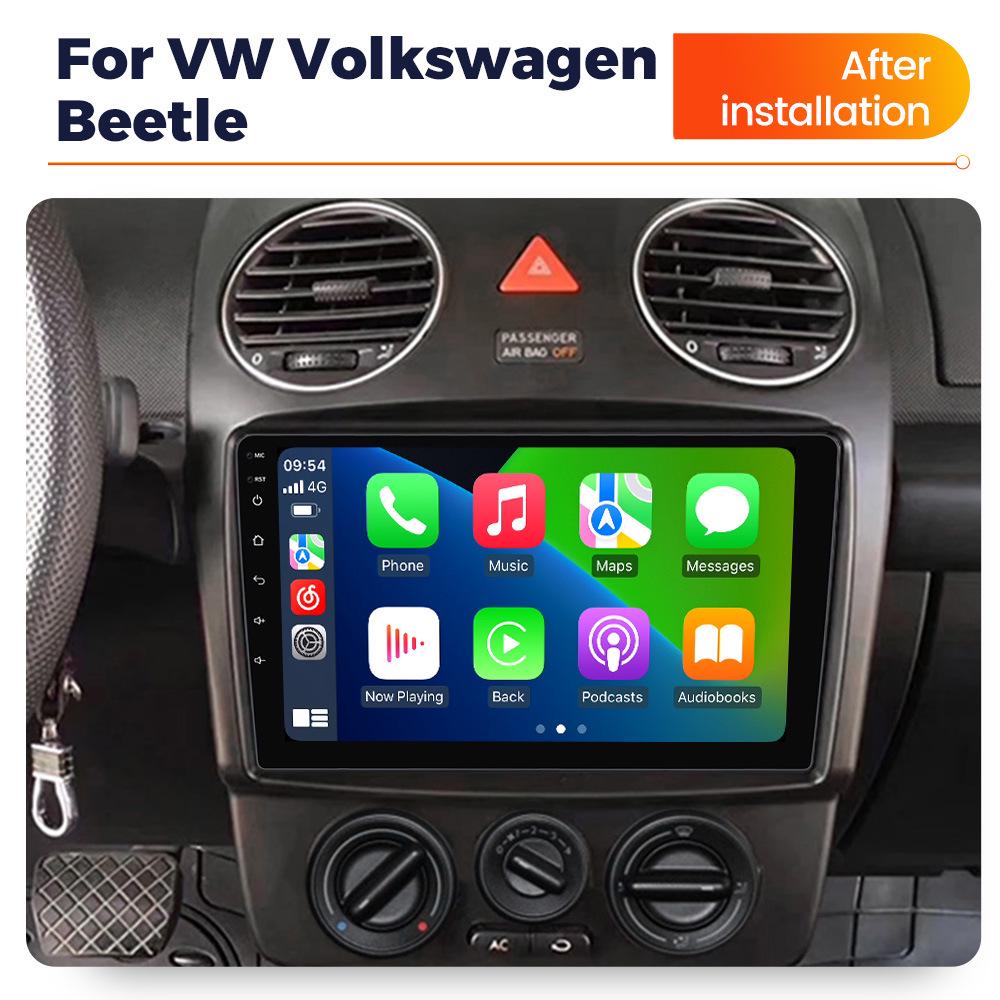 VW Beetle Android Navigation System with Wireless CarPlay Compatibility