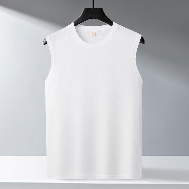 

Summer Mens T Shirt Cotton Vest Casual Round Neck Top Breathable Loose Thin T Shirt Short Sleeved Couple M