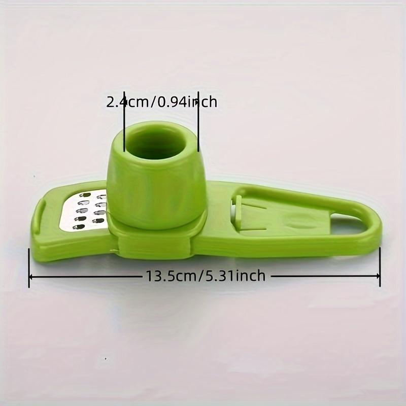 [Kitchen Garlic Press] 4pcs Mini Garlic Grinder Creative Garlic Press | Manual Garlic Mashing, Kitchen Garlic Mash,Kitchen Gadgets,BBQ Small Tool 4pcs зелёный