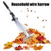 Telescopic Metal Rake Adjustable Garden Leaf Rake Camp Rake Expandable Metal Rake for Gardens Flower Beds Garden Rake
