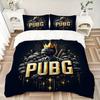 Set Biancheria da Letto Gaming 3 Pezzi Guerriero Incoronato PUBG - Perfetto per Camere da Letto Decorative, Camere degli Ospiti, Soggiorni, Hotel | Regalo Ideale per Fan, Trave
