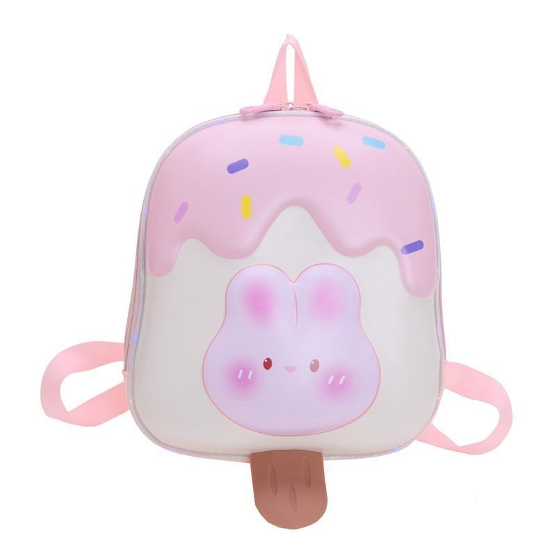 Kids Cartoon Pvc School Backpack With Comfort Arc Straps For Preschool Children