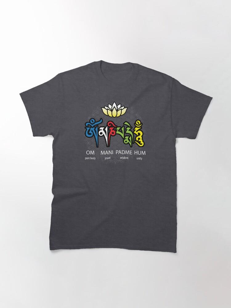 Jewel Om Mani Padme Hum Mantra Classic T-Shirt