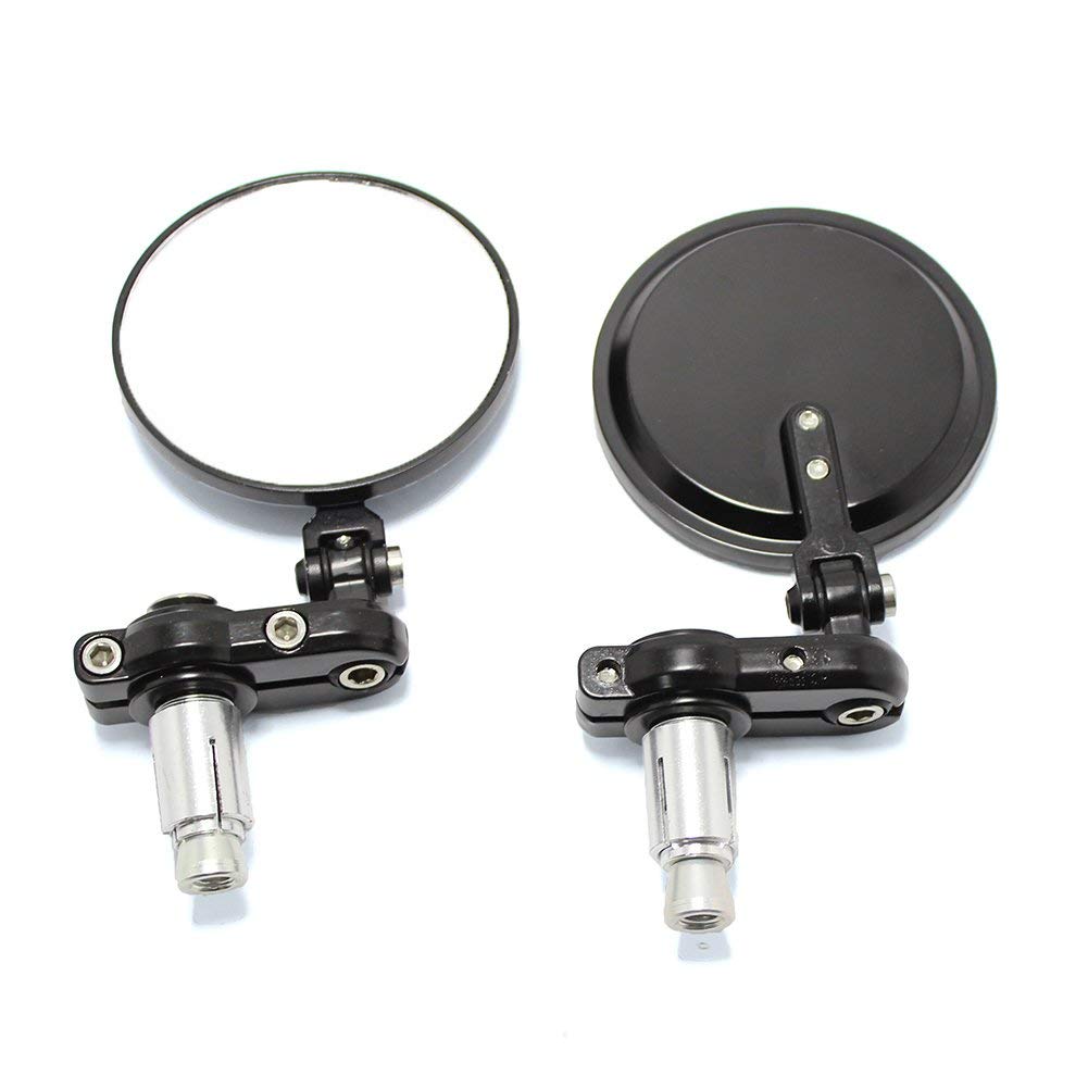 Zpětné zrcátko Karun pro motocykl, Univerzální zpětné zrcátko pro motocykl, Zrcátko do konce řídítek, CNC kulatý tvar, Levé a