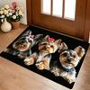 Yorkie Trio Living Room Nonslip Area Rug Soft Carpet For Bedroom Game Playroom Sofa Office Home Decor Doormat Christmas Gift C926351
