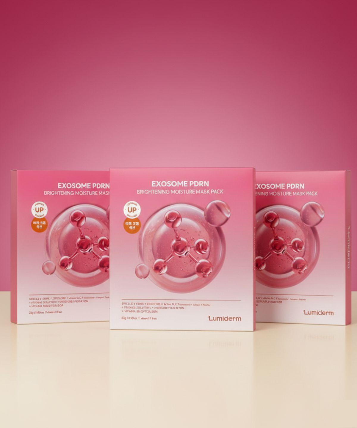 Lumiderm Exosome PDRN Осветляющая увлажняющая маска-патч (15 упаковок)