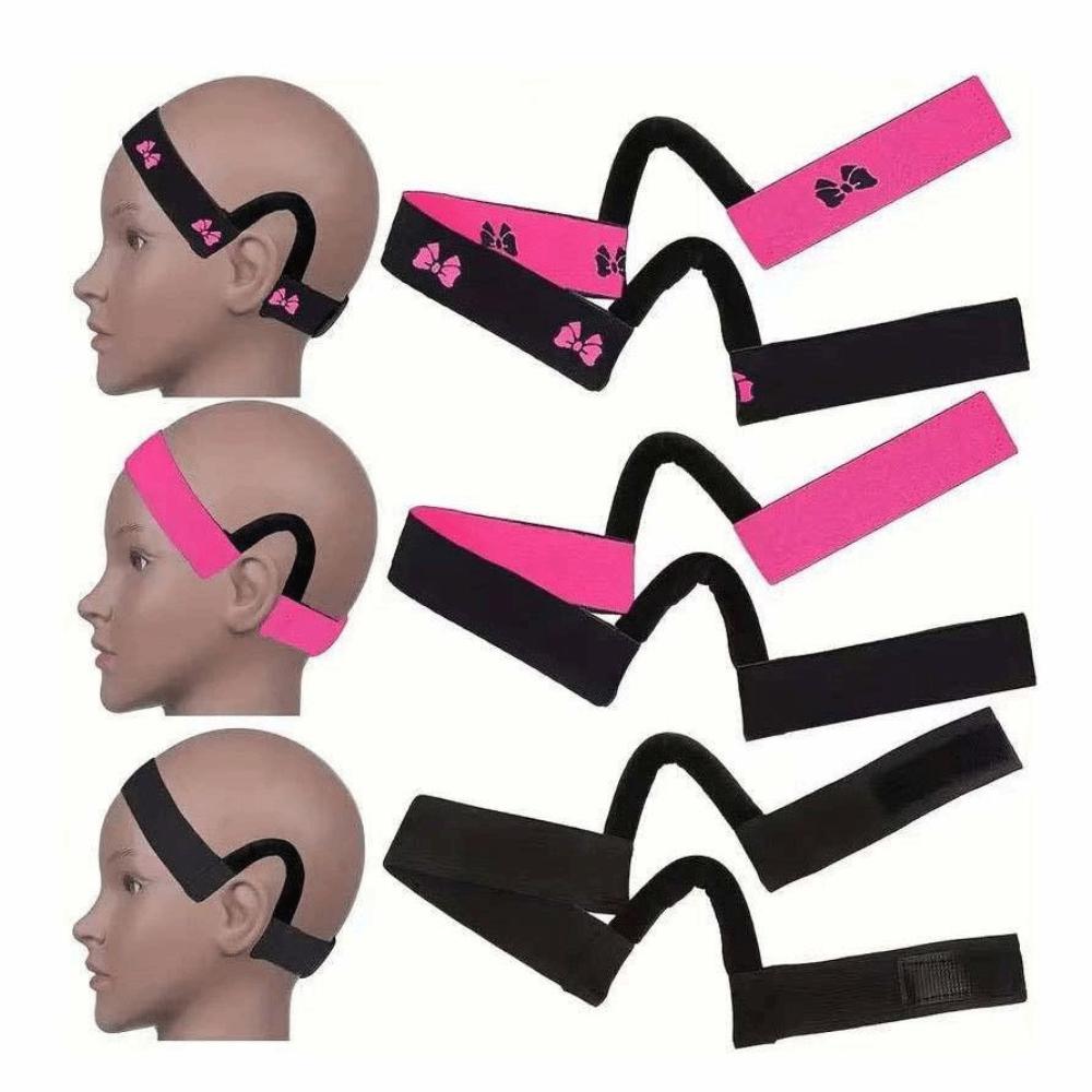 Comfortable Black Lace Wig Band 3cm Wig Edges Wrap Ear Hanger Melting Band  for Lace Wigs