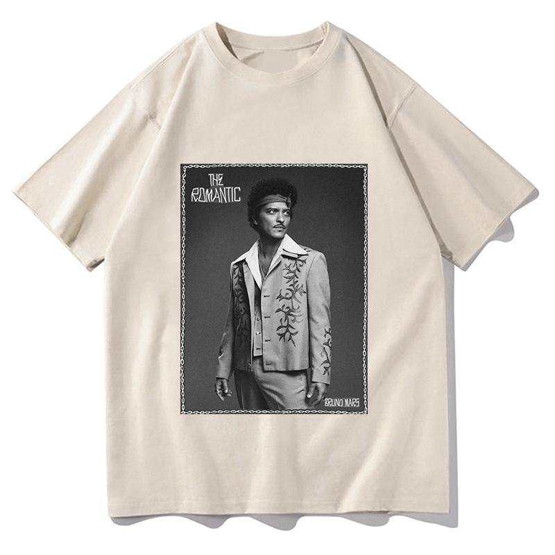 Bruno Mars I Just Might Tour Tshirt THE ROUnisexTIC Printing Tshirt Loose Short Sleeve Cotton Female T Shirt Unisex Aesthetic Tops