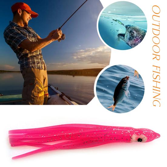 10 Stücke 9 CM/2G Weicher Tintenfischrock Köder Leuchtend Realistische Silikon Salzwasser Trolling Angeln Künstliche Glow Octopus Köder Angelzubehör