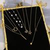 17KM 5-piece Set Ins Creative Personality Niche Set Necklace Women's Pentagram Love Butterfly Artificial Pearl Necklace