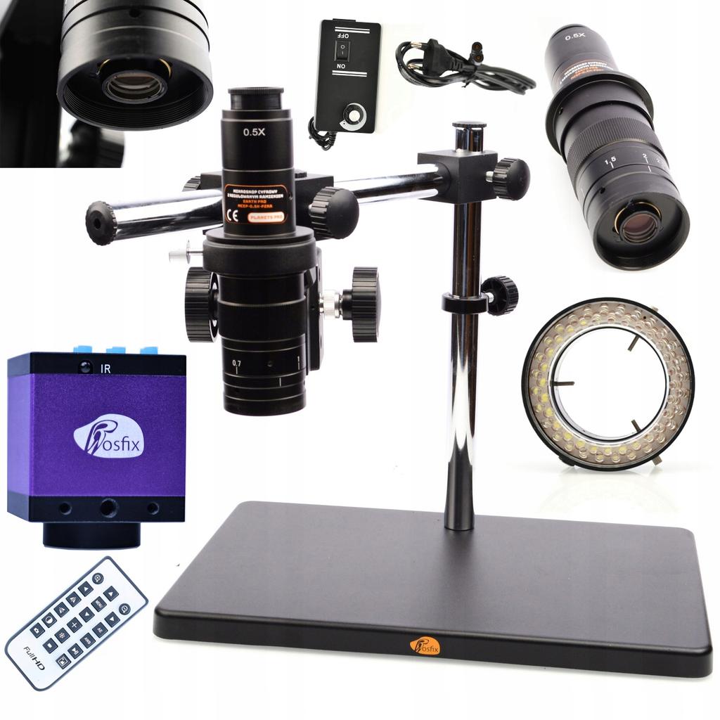 Rosfix Mikroskop Cyfrowy Earth Pro MCEP-0.5X-PZRR – Regulowane Ramię 7x-45x | Oświetlacz 56xLED | Kamera TUCANA
