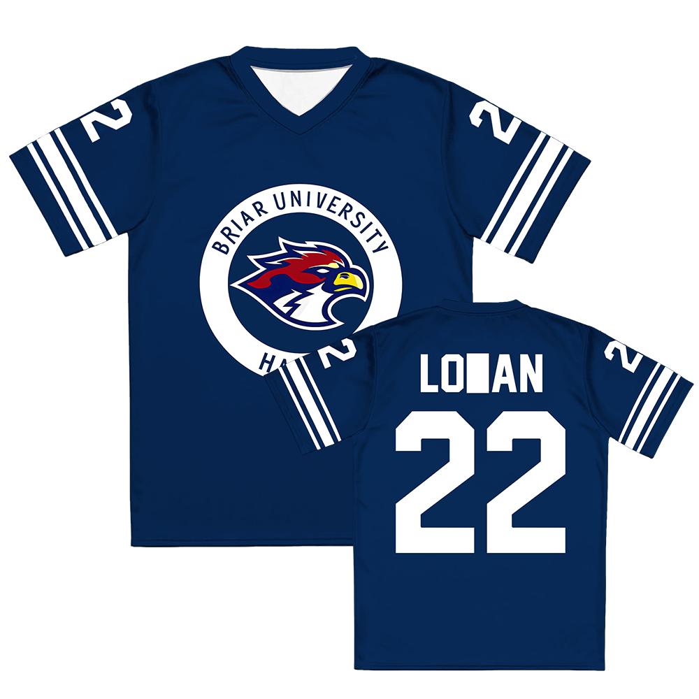 

Off Campus Briar University Jersey Graham 44 22 DI LAURENTIS 66 Tucker46 T-shirt V-neck Short Sleeve Men Women Tees 3D Print jerseys XXL