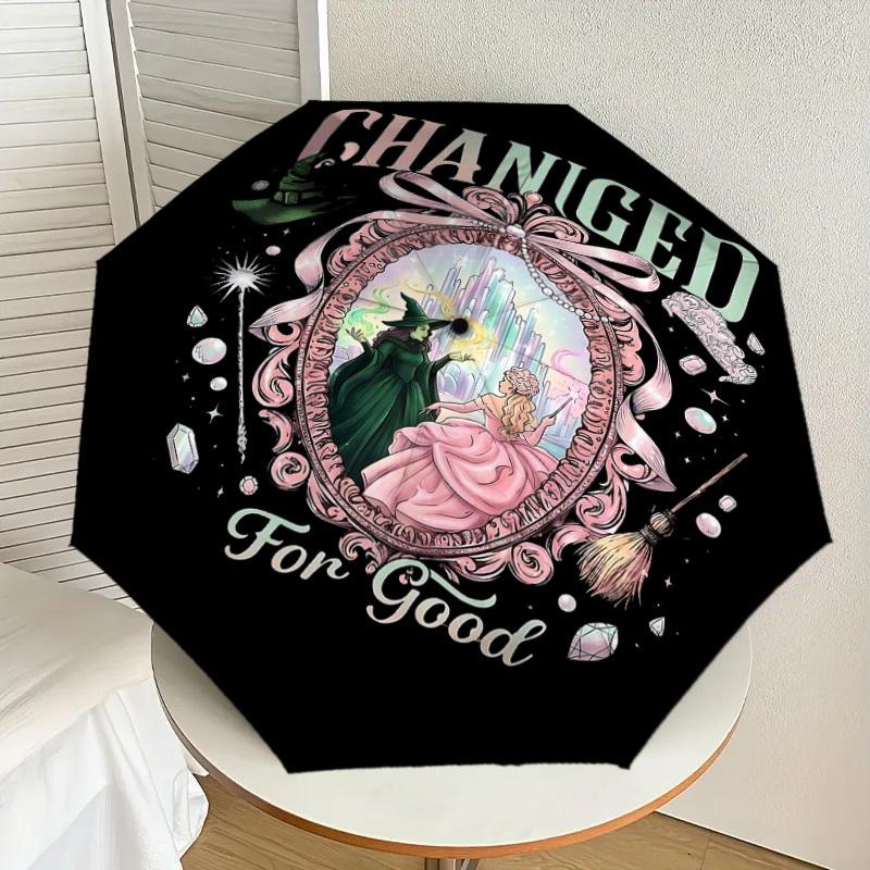 1PC Wicked Witch of the West, Dorothy Gale Automatic Open/Close Umbrella with Windproof, 8-Rib Sturdy Canopy, Durable Ribs, Fashionable Design,1285A