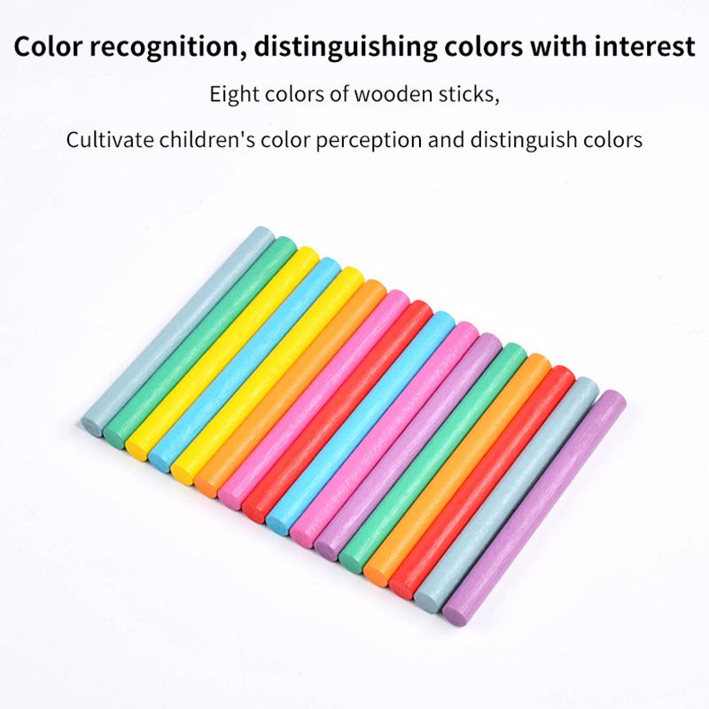 Fischgräten Holz Paarung Kinder Puzzle Farberkennung Frühe Bildung Feinmotorik Trainingsspielzeug Montessori Lehrmittel