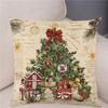 2Pcs Soft Dacron Throw Pillow Case 45x45cm Snowman Pillow Shell Santa Claus Sofa Pillowcase  Bedroom