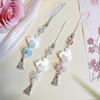 Purple Pink Jellyfish Key Chain Wind Chime Flower Star Keyring Creative Wind Beaded Chime Heart G9Z4