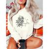 Women Fashion Leopard Vintage Flower Long Sleeve Print Sweatshirts Clothes Ladies Clothing Graphic Pullovers