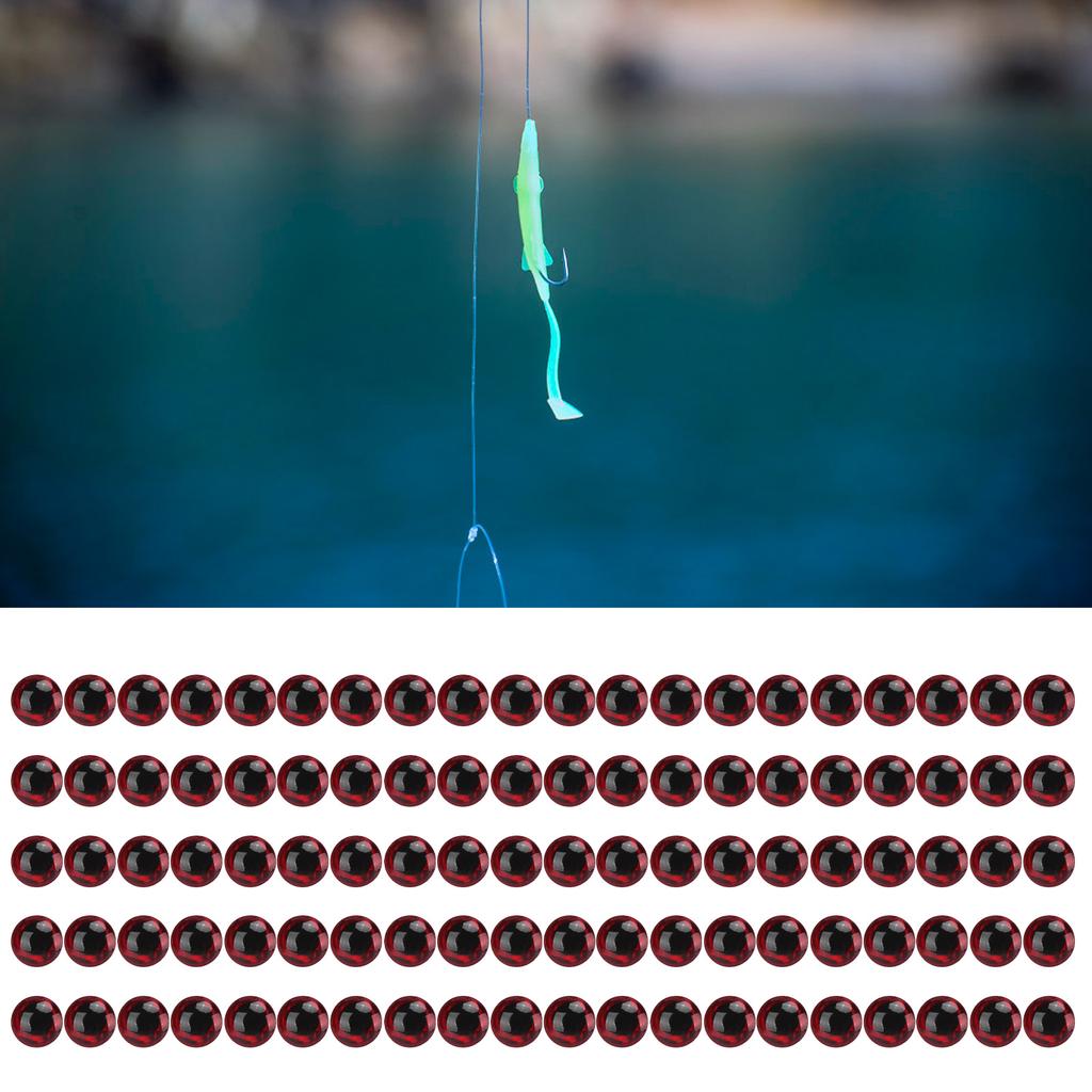 100 Stück Künstliche Fischaugen Oval 3D Falsche Fischköder-Augen Aufkleber für Köder Angelzubehör