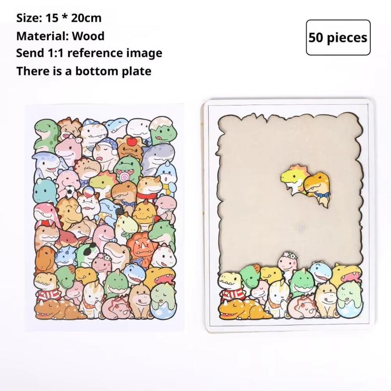 Irregular Wooden Jigsaw Puzzle Cute Animal Pattern High Difficulty Brain Teaser Toy For Kid Adults Educational Leisure Game Gift
