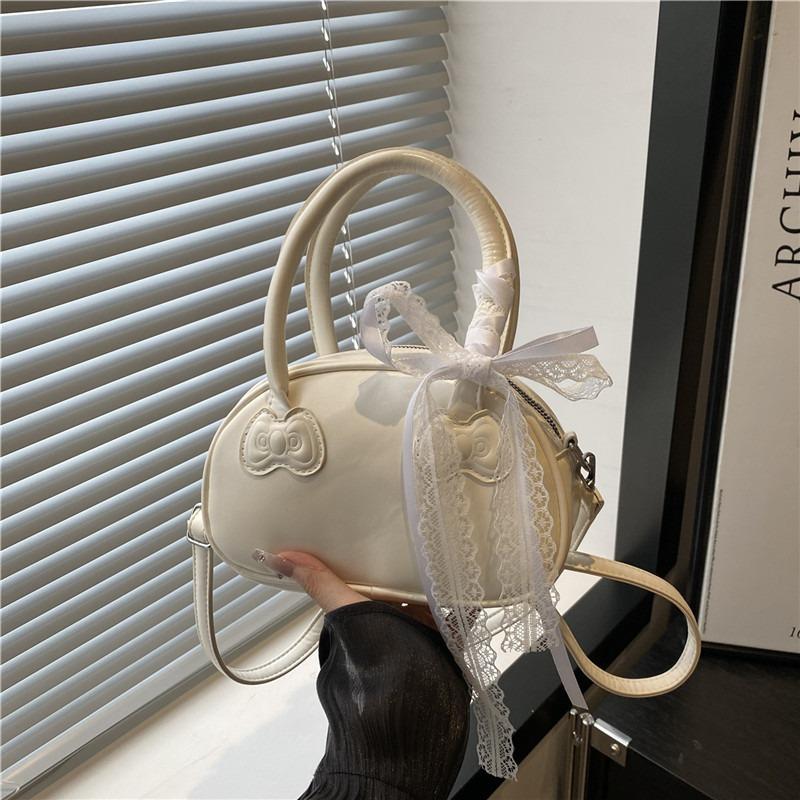 New Trendy Fashion Small Square Bag Versatile Messenger Bowling Bag Portable Red Bag Female