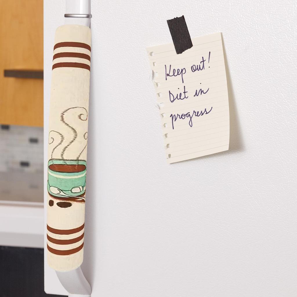 3PS Burlap Handle Covers for Refrigerator & Microwave: Kitchen Appliance Dust Covers