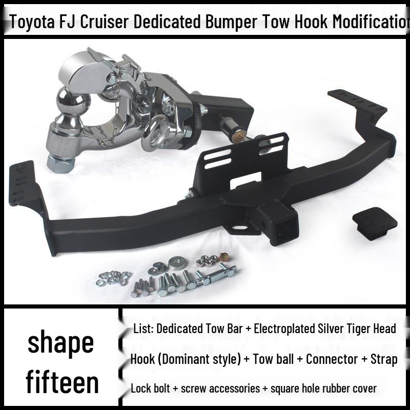 Toyota FJ Cruiser Prado Modified Trailer Tow Hook Tiger Head Bracket