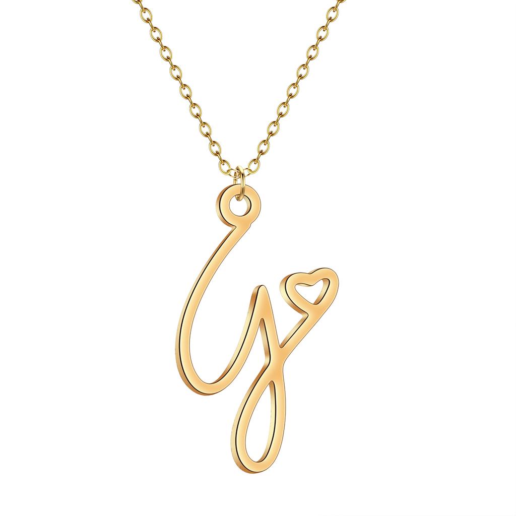 Kinitial Dainty Initial Letter Necklaces For Women Minimalist Stainless Steel Initial Necklace Femme Wedding Jewelry Gift