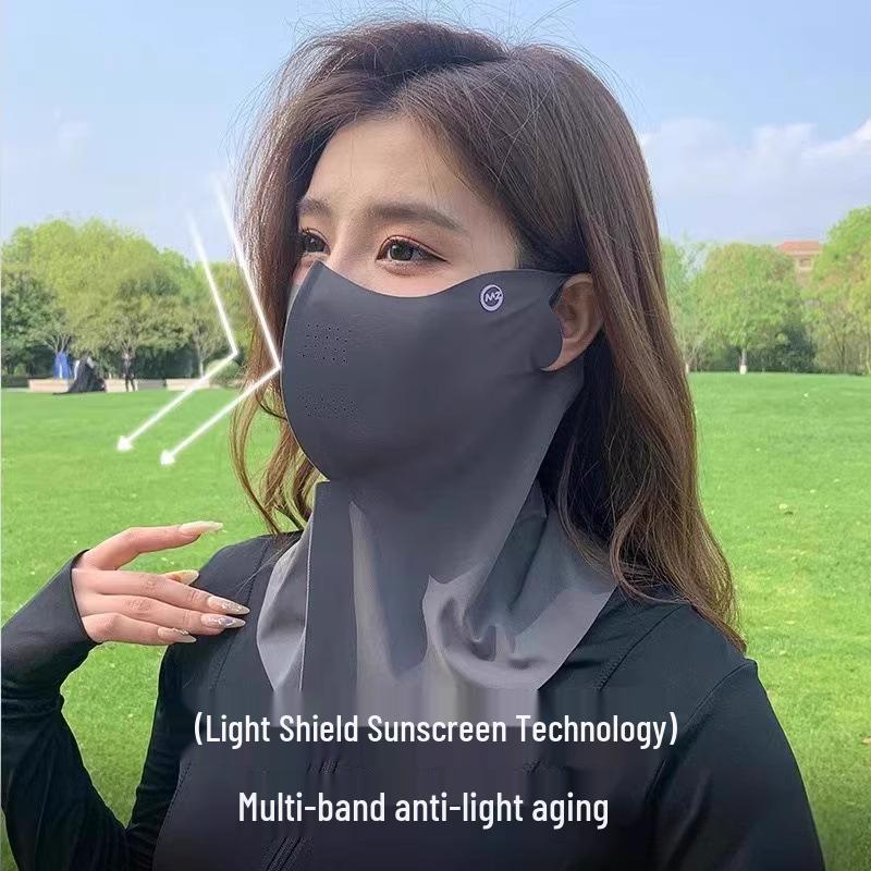 2025 Women's Full Face Anti-UV Sunshade Veil Mask for Summer Driving and Neck Protection