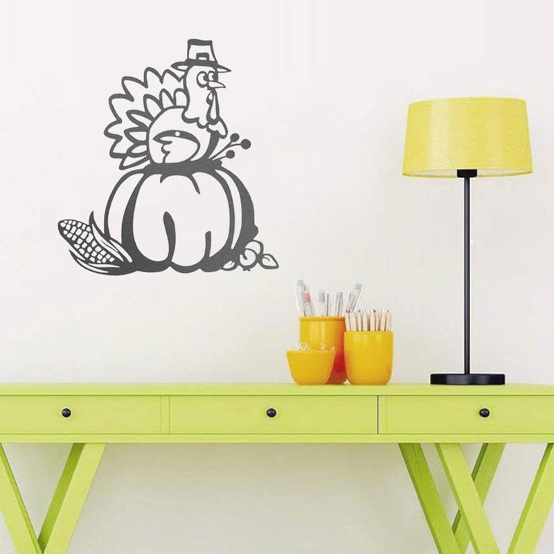Buy Happy Thanksgiving Wall Decal Sticker Fashionable Turkey Wall ...
