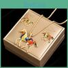 Animal Horse Pendant Necklace With Colorful Oil Drop Design For Women Summer Fashion