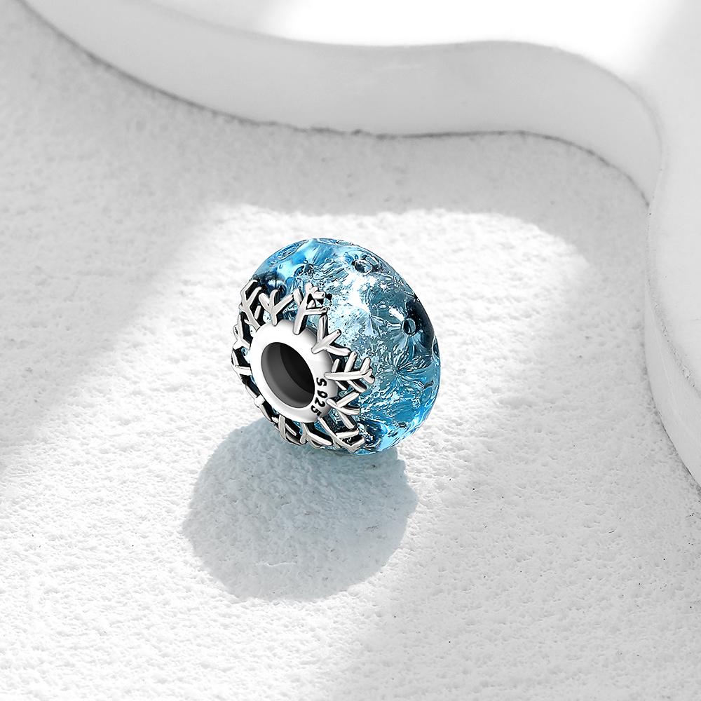 Nou Pandantiv Charm Floare Albă de Cupru Sticlă Murano Se Potrivește Brățară Originală Colier Coajă Sticlă Murano Bijuterii Fine DIY