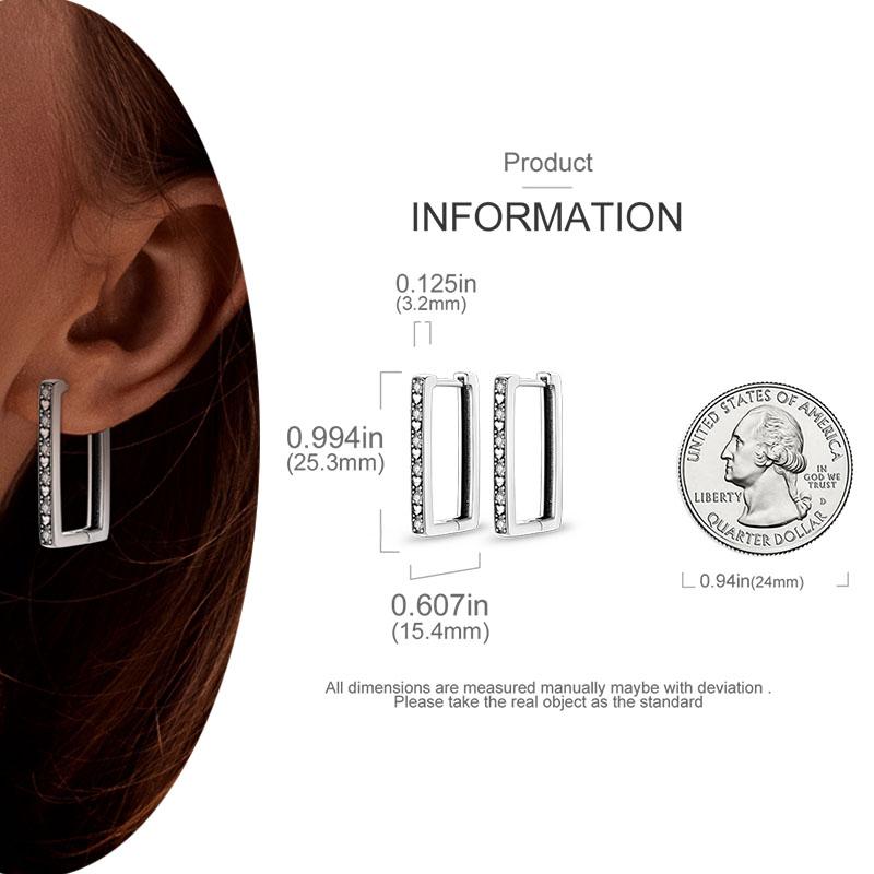 Silver Plated Woman Hoop Earring Simple Pendientes Eardrop U Shape Original  Earring Jewelry Gift