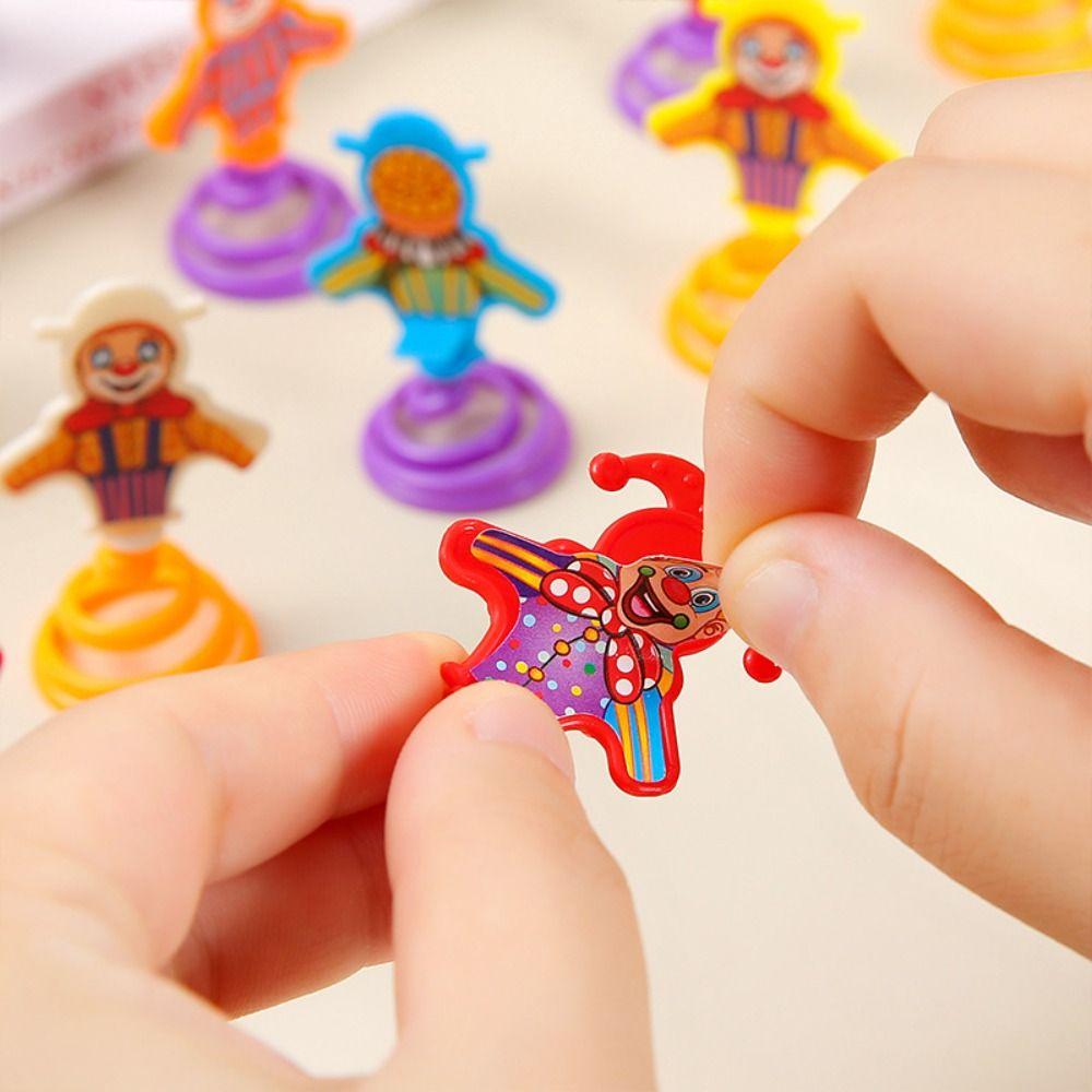 

10 шт. Мультфильм Прыгающий Палец Игра Игрушки Хитрый Смешной Палец Игрушка Креативный Весна Прыжок Клоун Ребенок