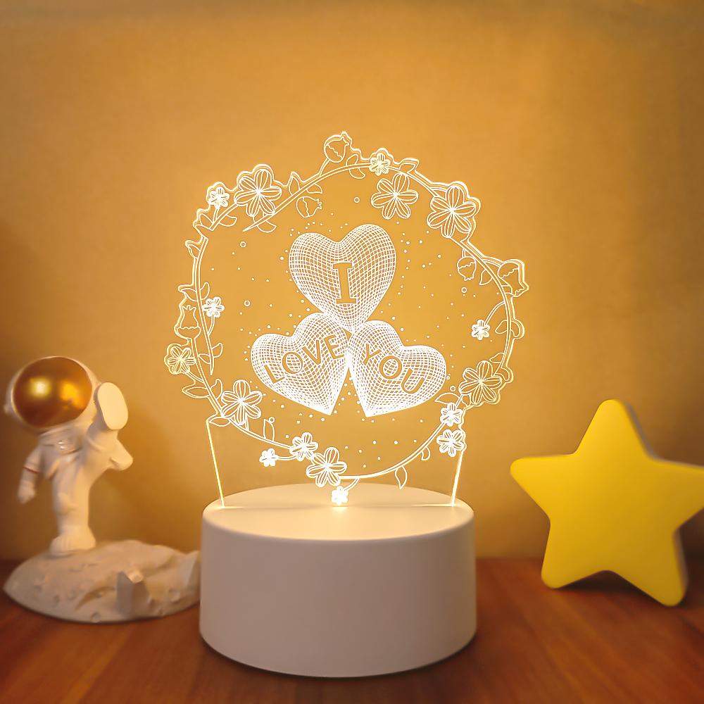 SOLOLANDOR 3D LED Lamp Creative 3D LED Night Lights Novelty Illusion Night Lamp 3D Illusion Table Lamp For Home Decorative Light