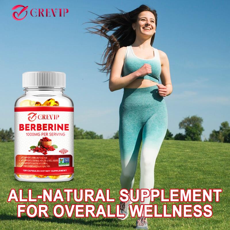 Berb-erine Supplement 500mg (1000mg Per Serving) for Supports Healthy Immune Function, Anti-oxidant,Gastrointestinal & Overall Wellness