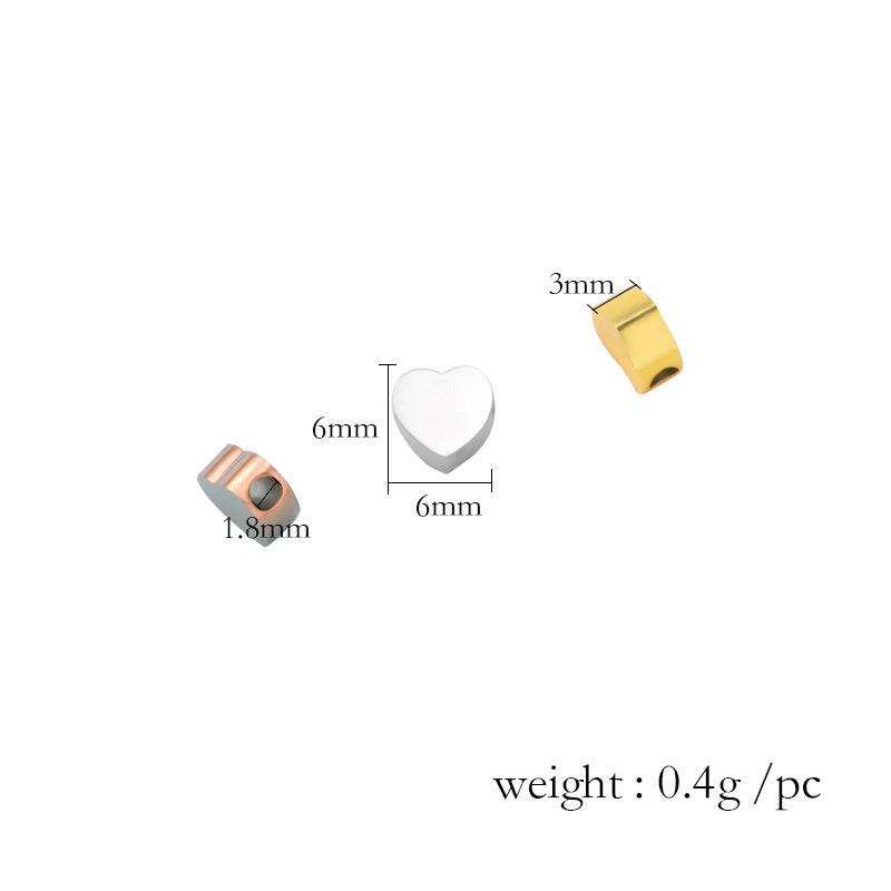Stainless Steel Heart Beads for DIY Jewelry - Double Eleven Discount
