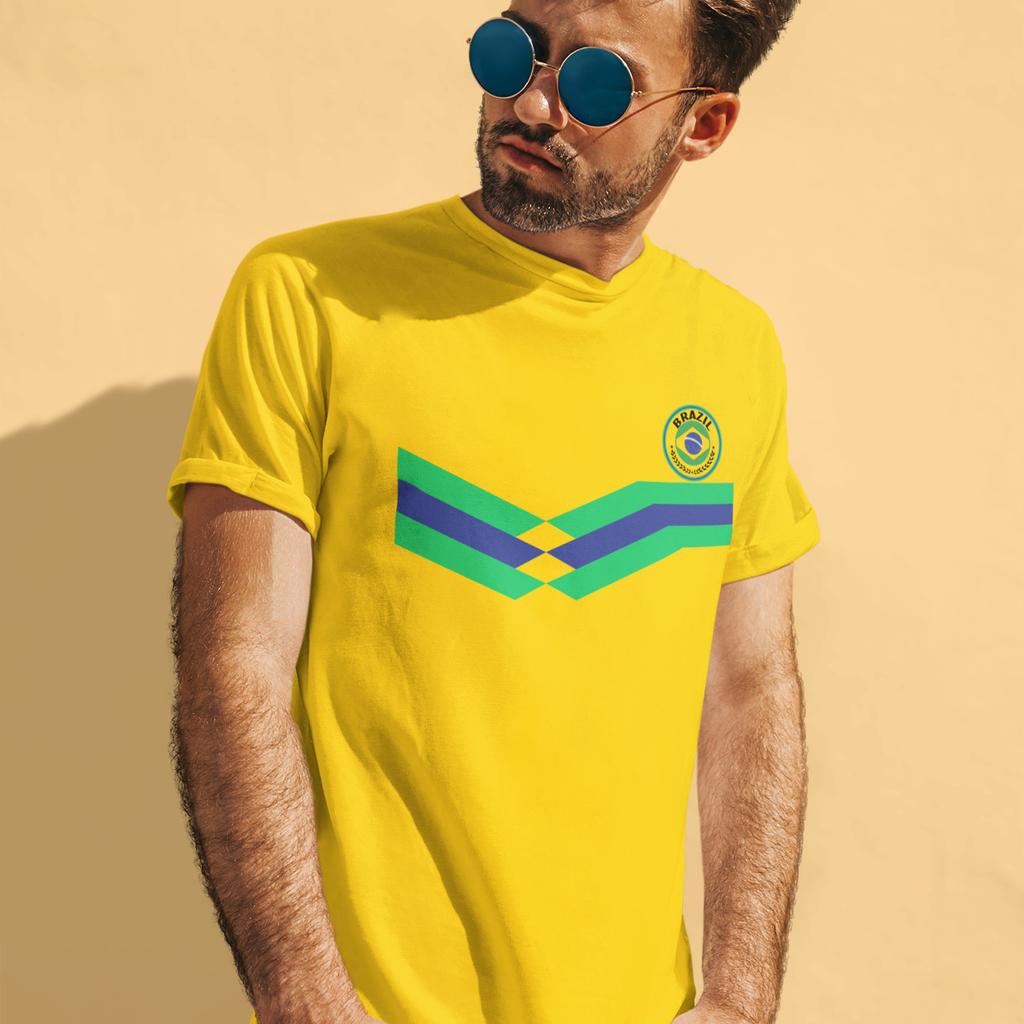 BRASILE Maglietta da Calcio a Strisce Retro Uomo Donna Top Uomo Coppa del Mondo Copa Brasile 2024