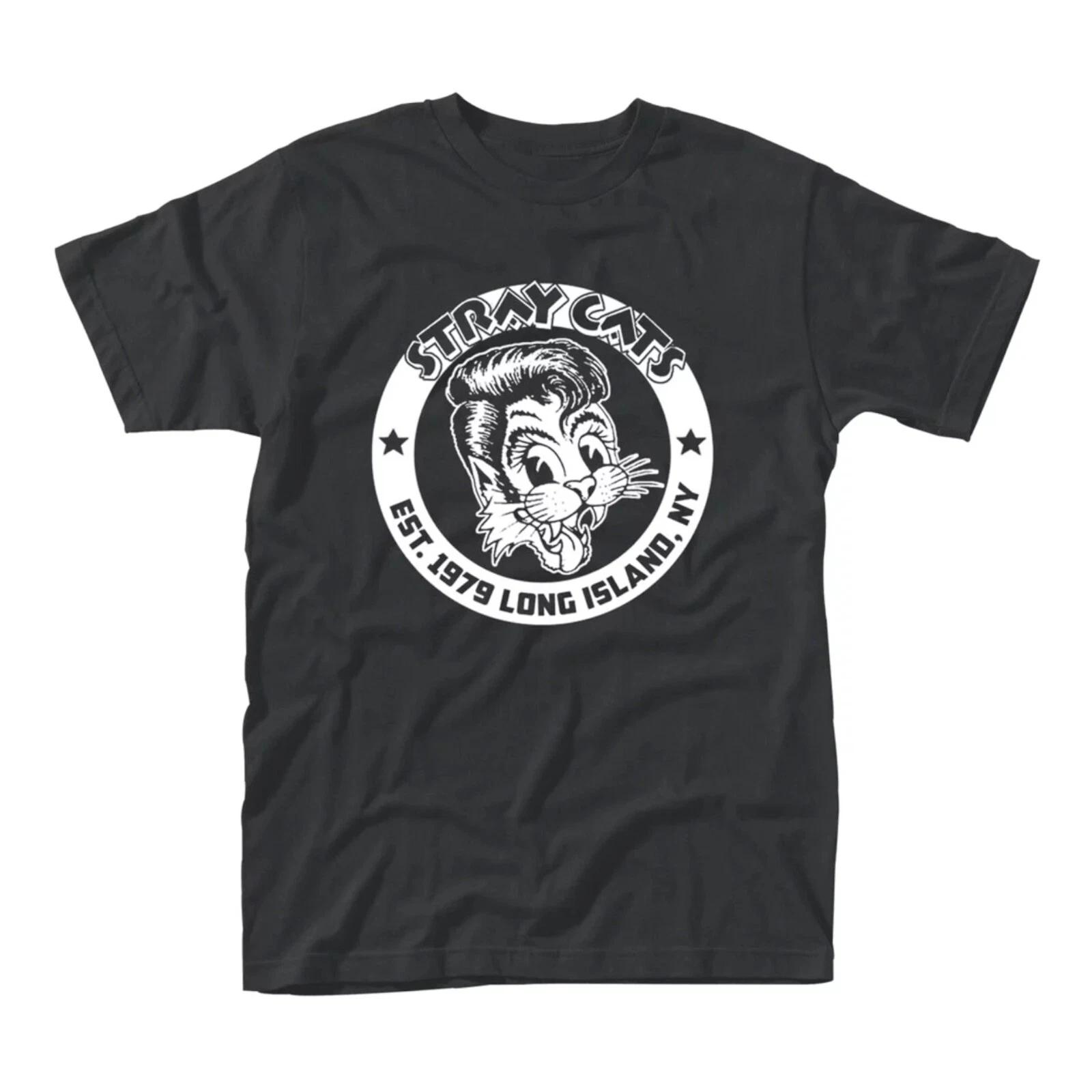 Summer Hot Sale Stray Cats Band Concert Tshirt New Rockabilly Brian Setzer Mens Casual Loose Short Sleeves 2XL