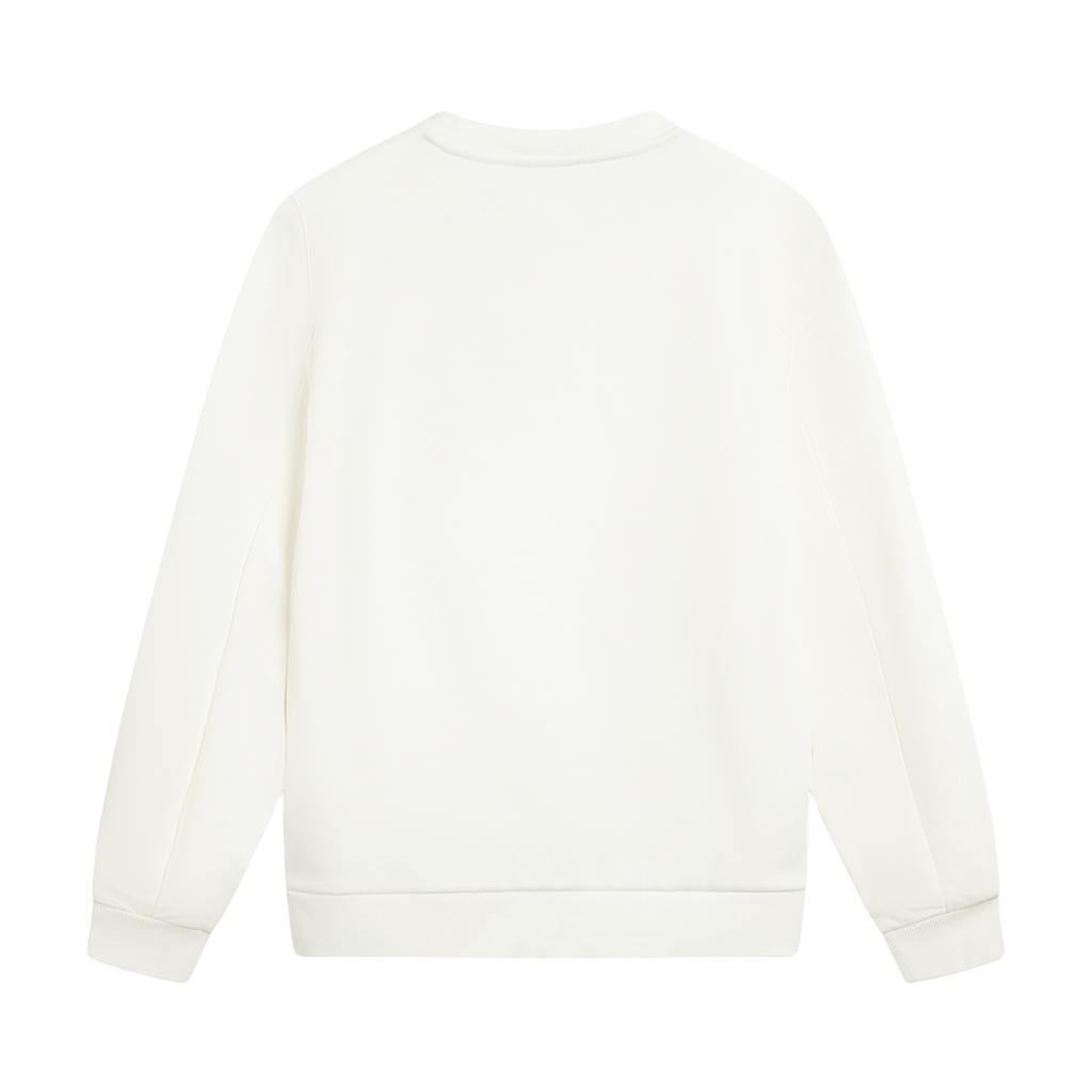 Li Ning Fleece Lined Warm Round Neck Long Sleeve Embroidered Sports Fashion Versatile Casual Sweatshirt Men tops AWDVA45-6