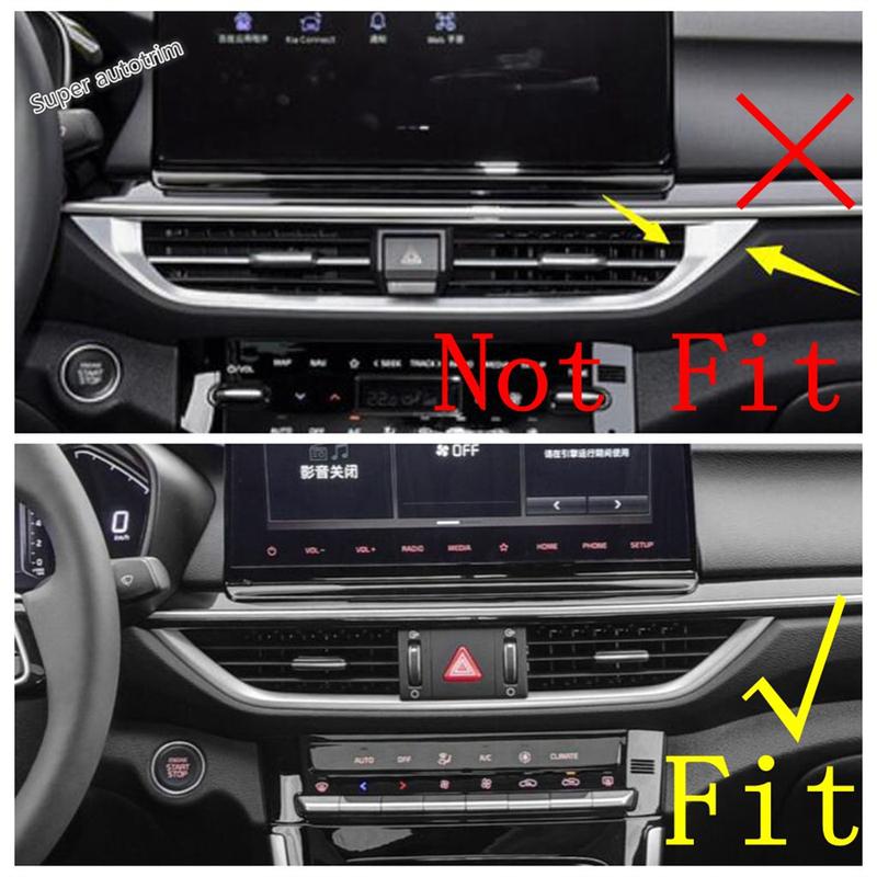 Central Control AC Air Conditioning Warning Light Lamp Strip Cover Trim ABS Accessories For Kia Forte / Cerato / K3 -