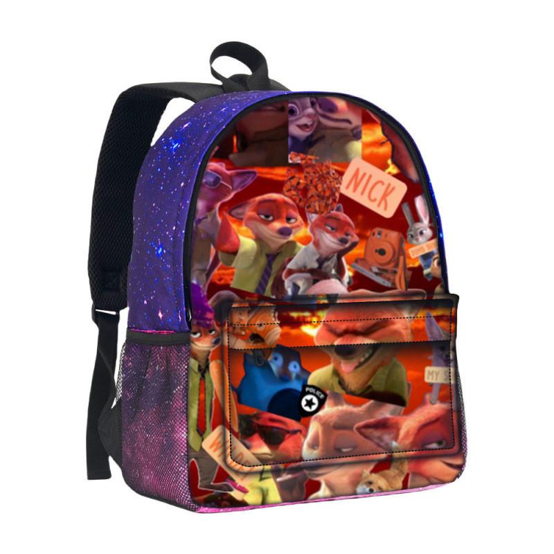 Zootopia School Backpack With 3d Starry Sky Pattern And Large Capacity For Students