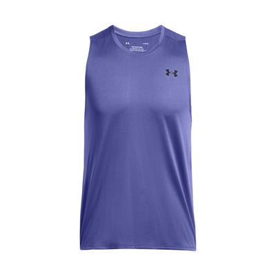 Tech Soft Pullover Solid Print Small Logo Crew Neck Sleeveless Vest Men Tops Carbon-Blue 1382795-561