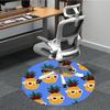 1pc Pineapple Pattern Carpet, Round Non Slip Durable Large Size Office Carpet, Suitable for Office