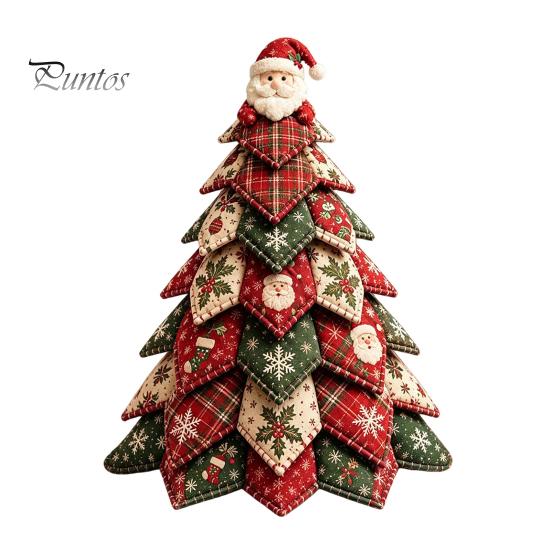 Kits de Manualidades para Decoración del Hogar DIY Kit de Árbol de Navidad de Tela Acolchada, Set de Costura Patchwork Vintage Actividades Educativas Decoración de Mesa para Niños, Hecho a Mano