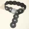 Casual Buckle Belt for Women Gothics Style Waist Belt HollowedOut Wide Belt for Teens Girls Female Western Cowboy Belt