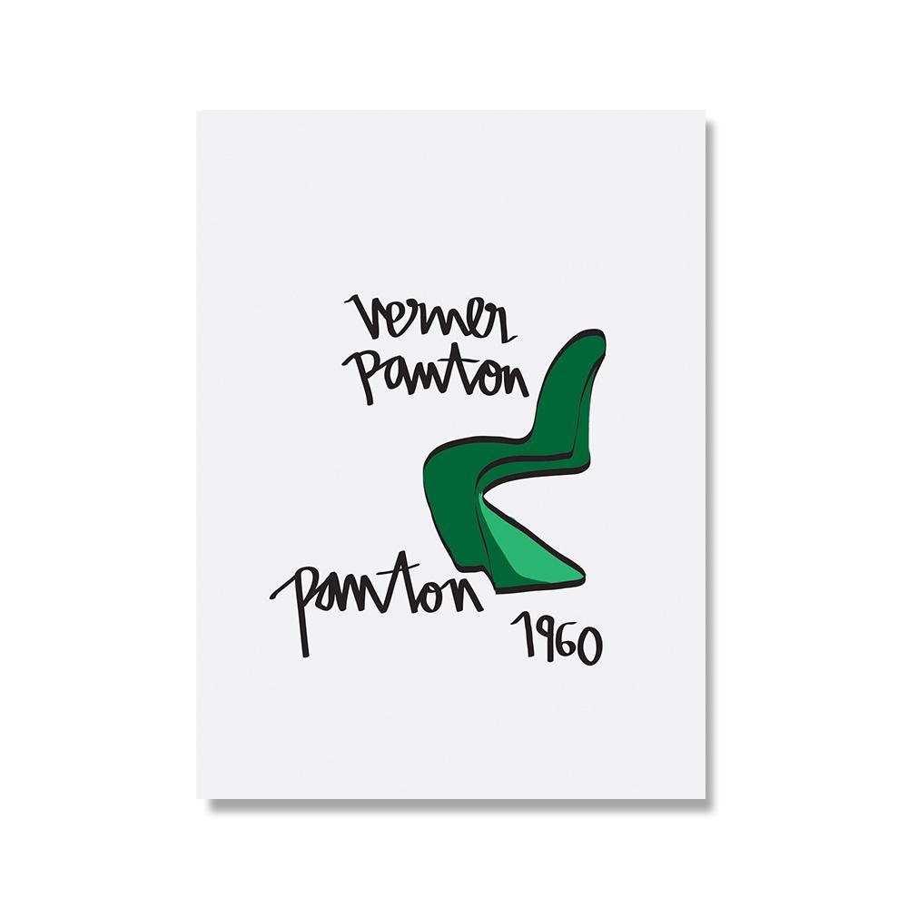 

Любимые мультяшные стулья плакат печать женский дизайн стул настенное искусство холст картина скандинавская цитата настенная картина для декора гостиной 21x30cm No Framed красный