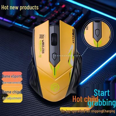 Kabellose wiederaufladbare Dual-Mode Bluetooth-Maus, 2,4G leise, für Gaming & Bürogebrauch auf Desktop, Laptop & Tablet. Universelle Kompatibilität.